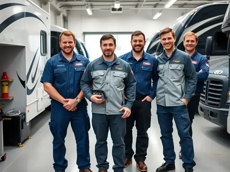 Our workshop team standing proudly in the Hedgesville service center