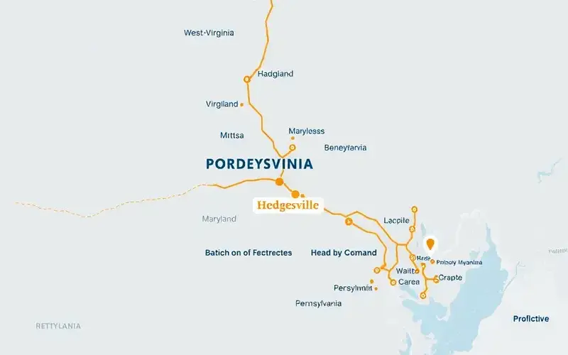 Service area map showing Mid-Atlantic region coverage